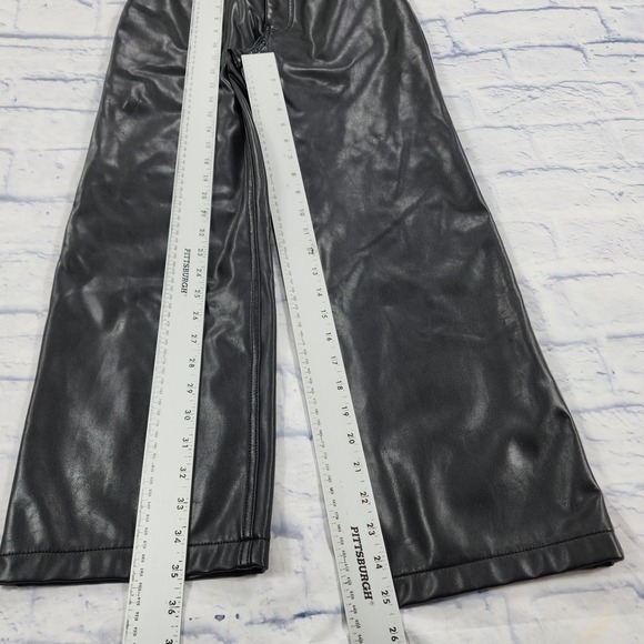 Abercrombie Fitch WOMENS 25 Ultra High Rise 90s Relaxed Jeans Faux Leather Pants - Picture 4 of 12